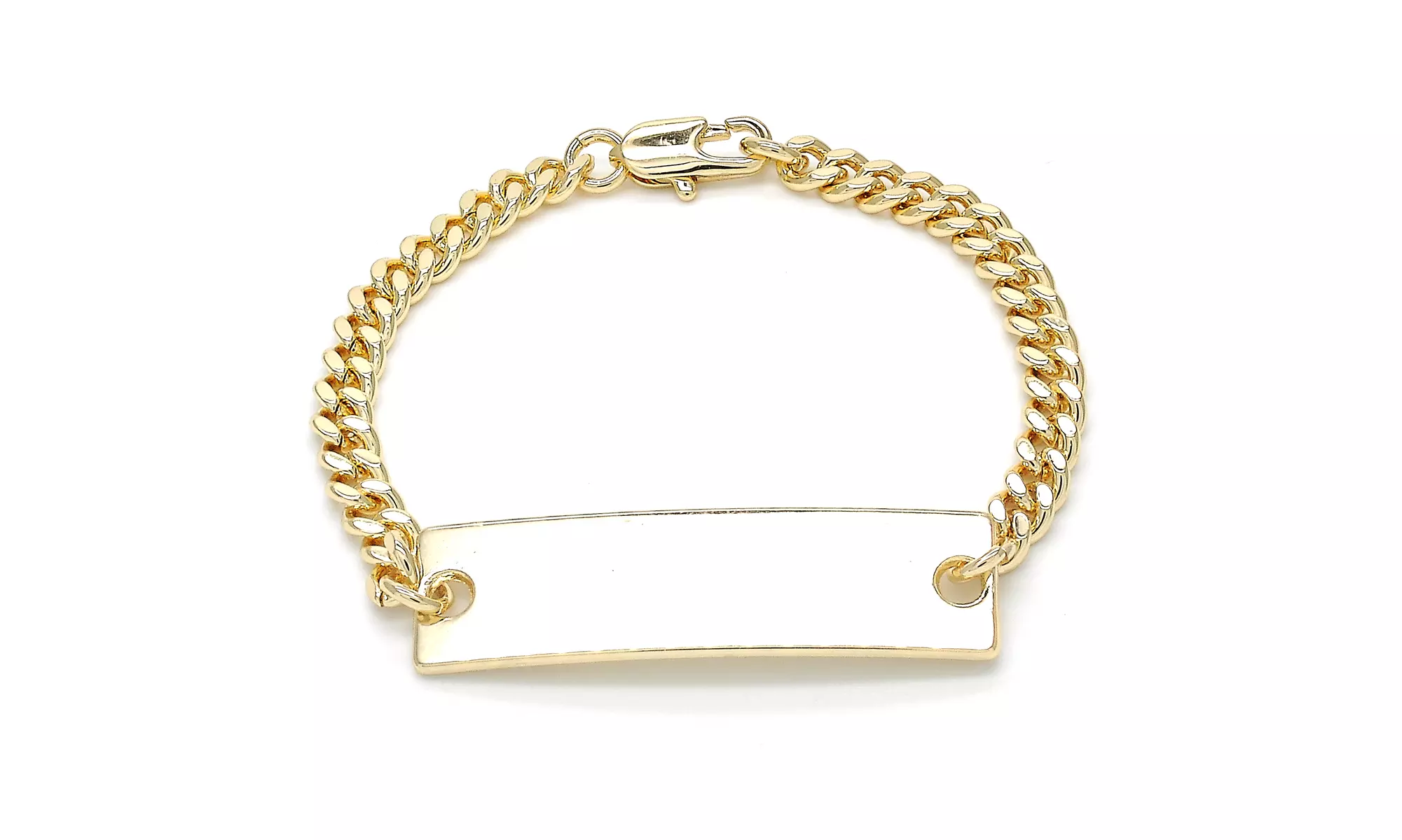 Basic ID Bracelet in Gold Layered, Rat Tail Style, by Folks Jewelry - Primary Image