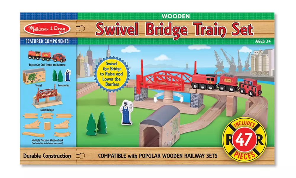 Melissa & Doug Swivel Bridge Train Set - Second Medium