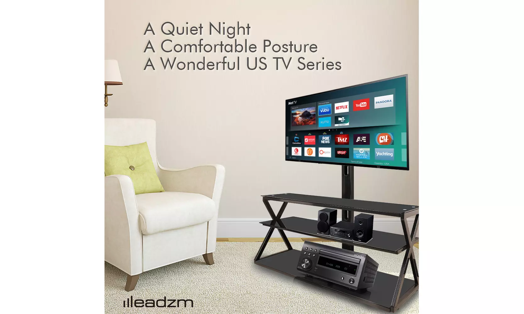 Leadzm Entertainment TV Stands - Second Medium