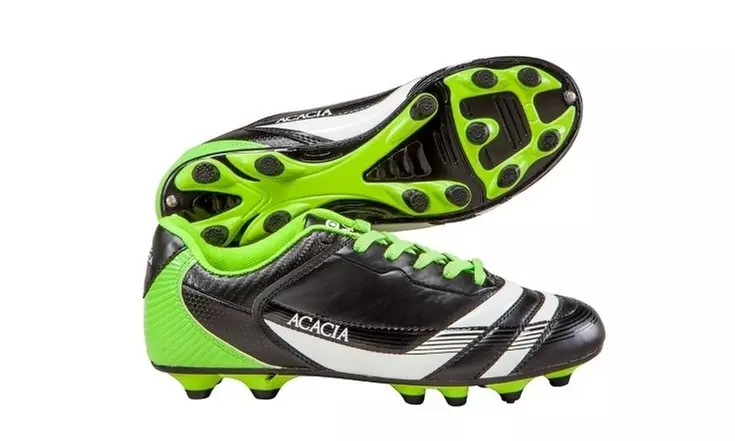 Acacia STYLE -37-211 Thunder Soccer Shoes - Black and Lime 11A - Second Medium