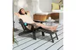 Costway Patio Adirondack Chair HIPS Lounge Chair with Retractable Footrest - Second Medium