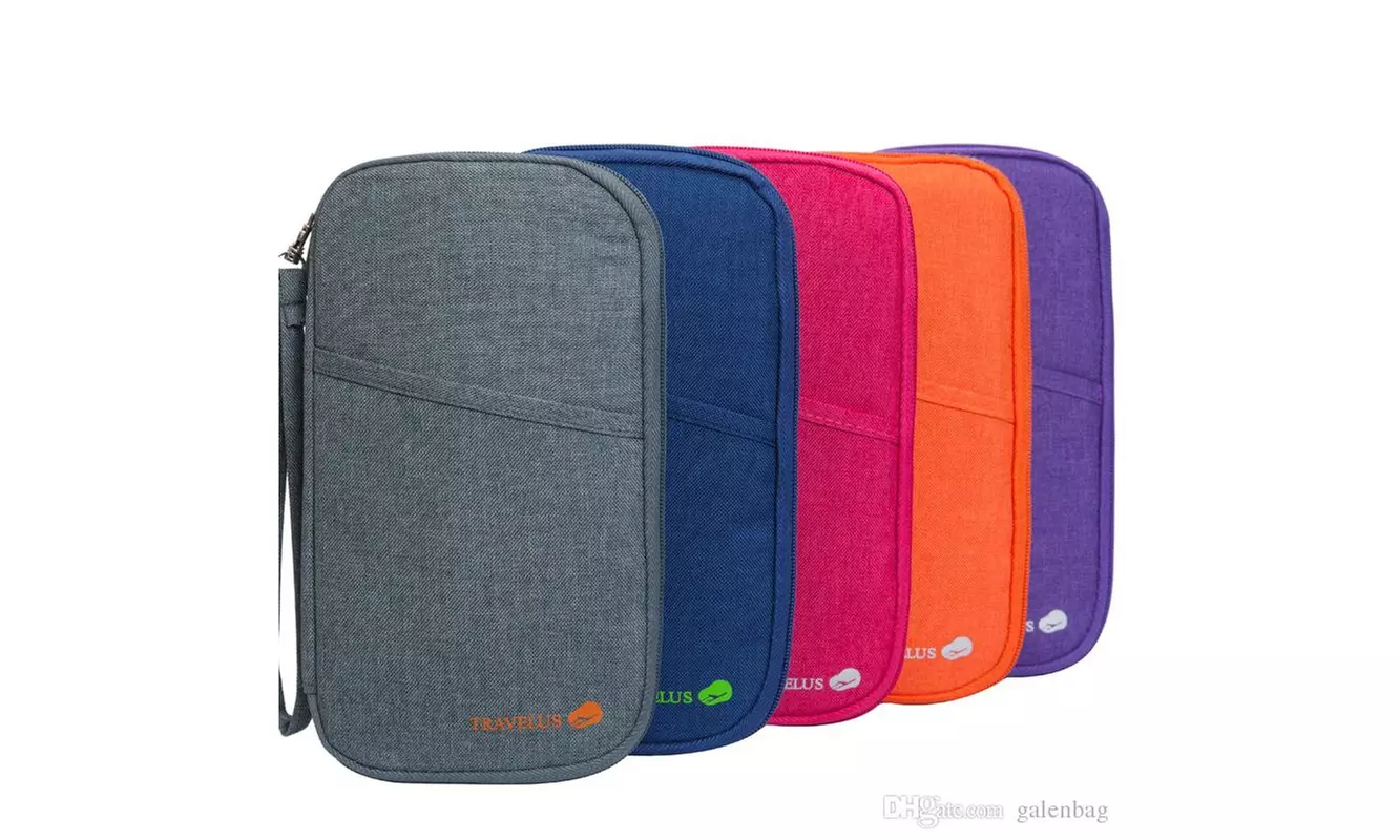Travel Wallet Passport Holder,RFID Document Organizer with Hand Strap  - Primary Image