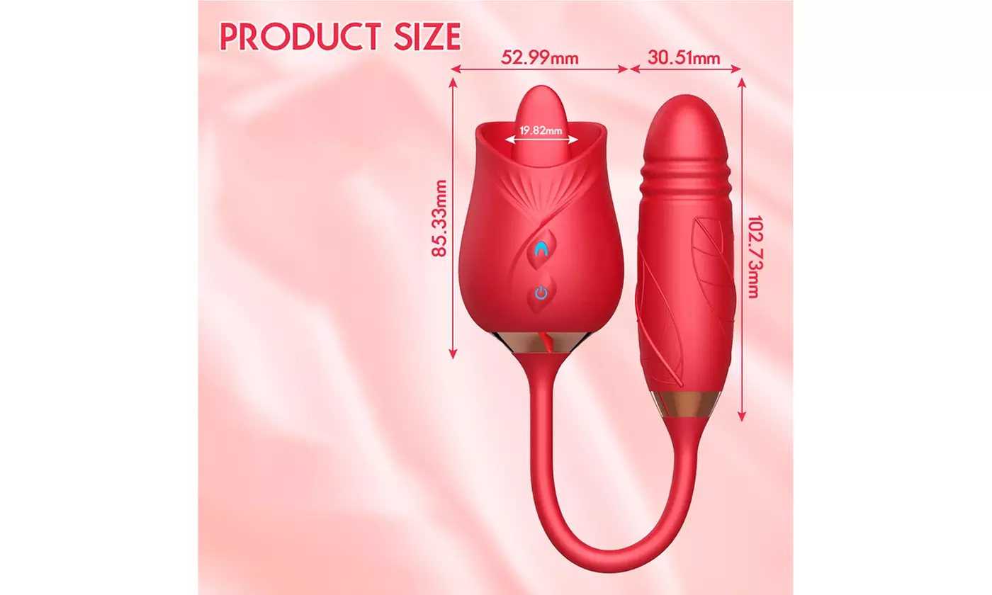 Womens Sex Clit Licking Rose G-Spot Vibrator Dildo Adult Toy