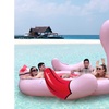 Image 8: 6-Person Inflatable Island Party Floating Flamingo with Electric Pump