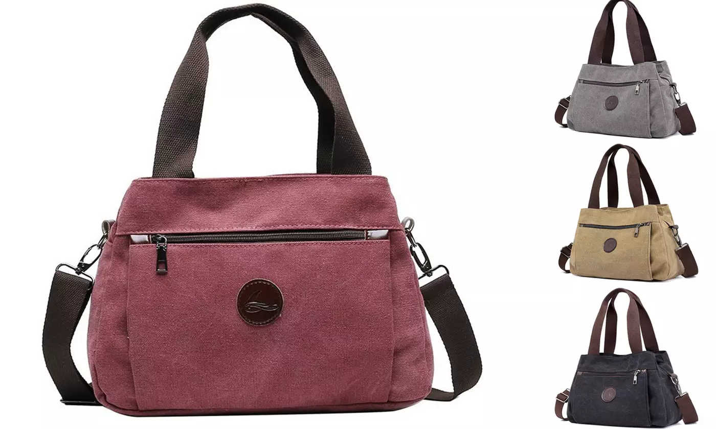 Everyday Canvas Messenger Tote Bag  - Primary Image