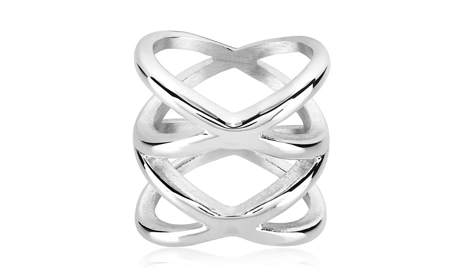 Geometric Stainless Steel Ring - Primary Image