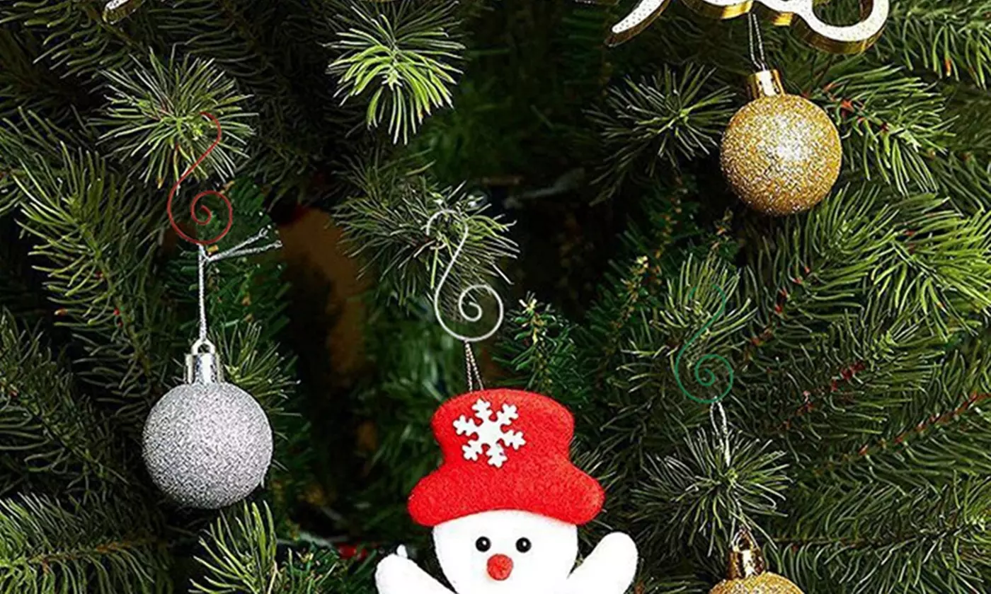 60 Pack Christmas Tree Ornament Hooks Metal Wire Hangers for Hanging Decorations