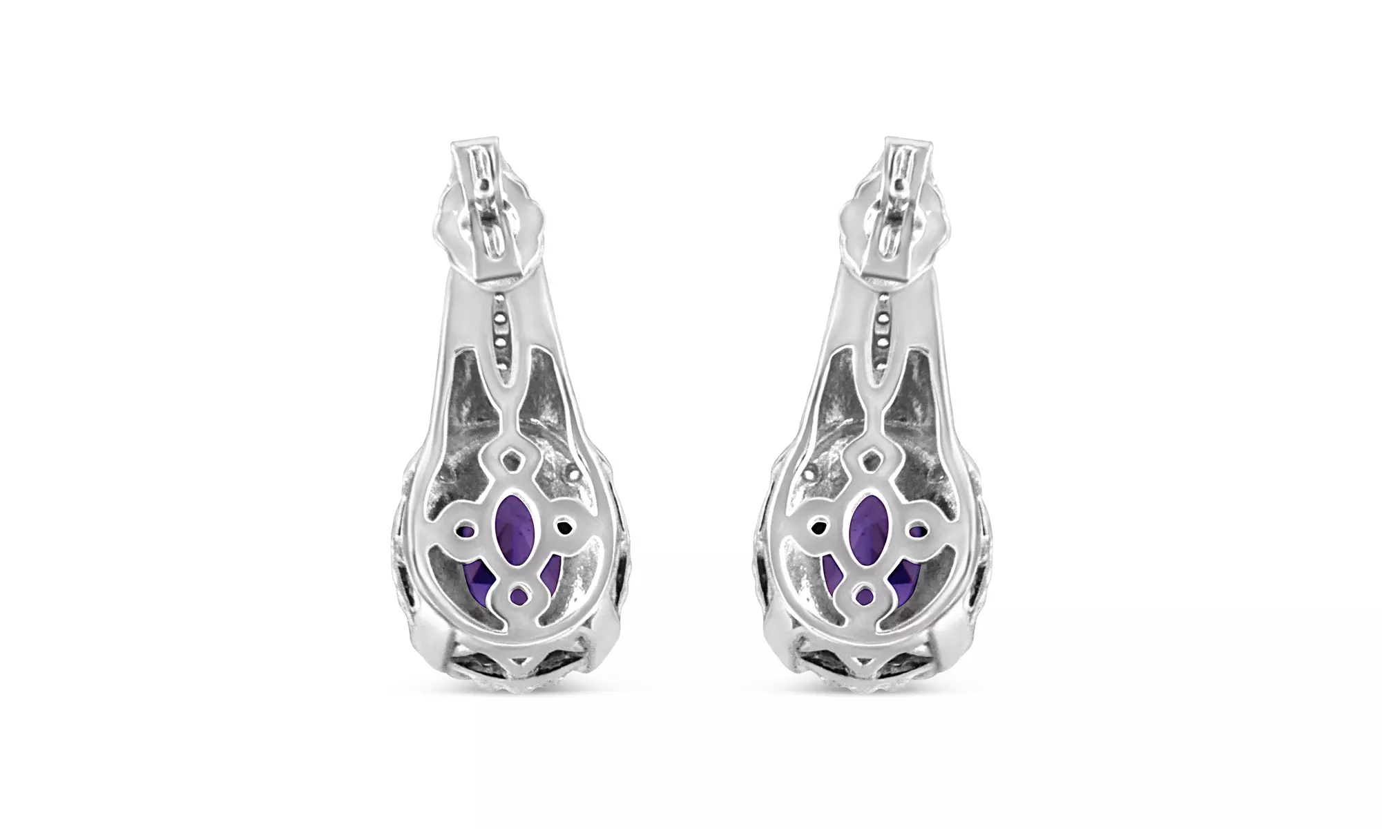 Amethyst and Diamond Collection: Earrings and Ring