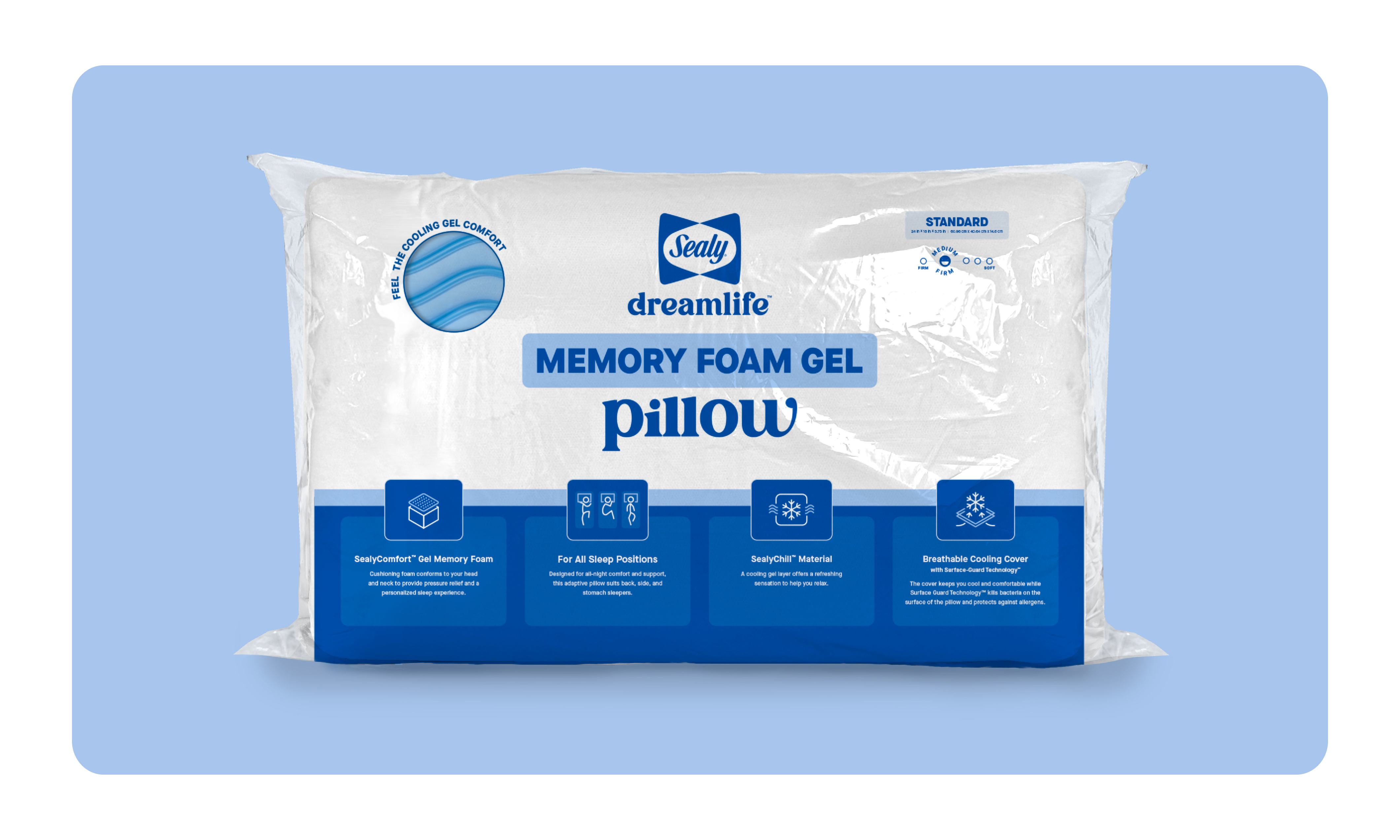 Memory Foam Gel Pillow