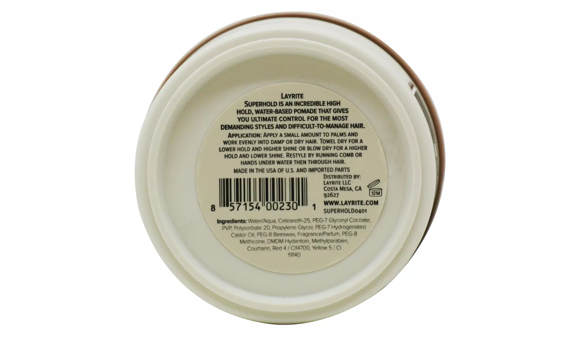 Layrite Superhold Pomade 4.25 oz - Second Medium
