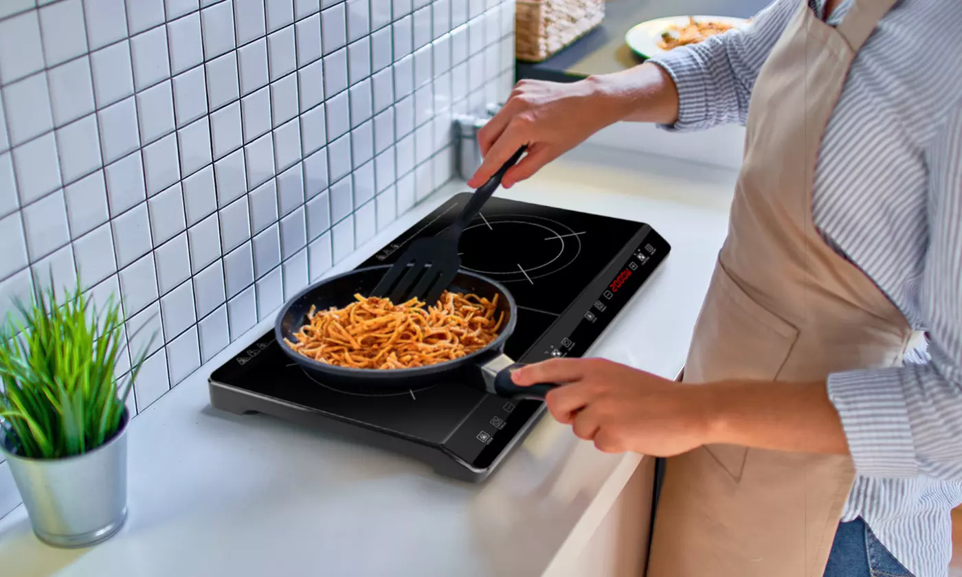 iMounTEK 4000W Dual Induction Cooktop Portable Double Burner with 9 Power Levels