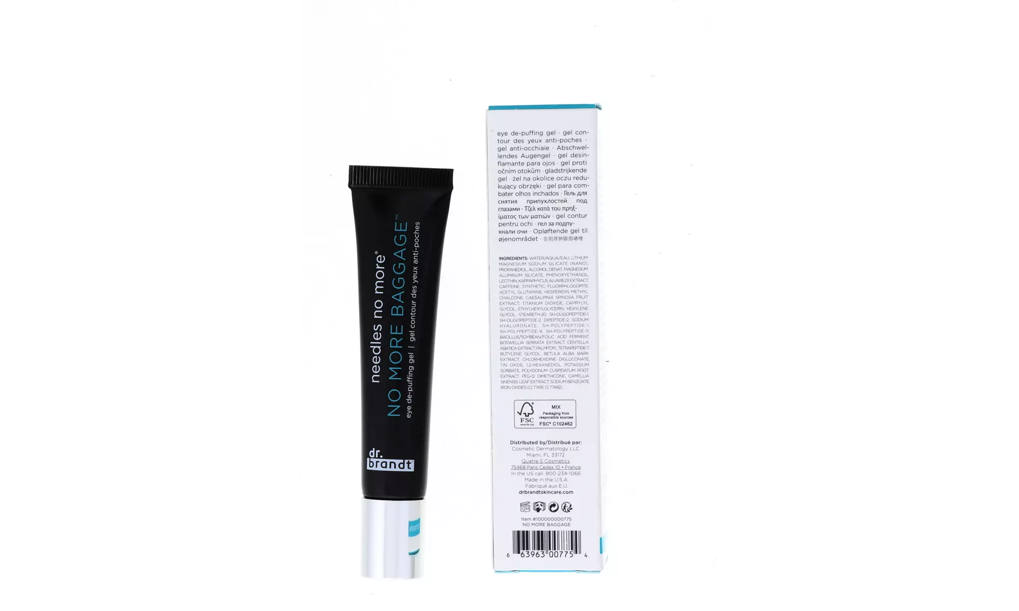 Dr. Brandt Needles No More Baggage Eye De-Puffing Gel, 0.5 oz