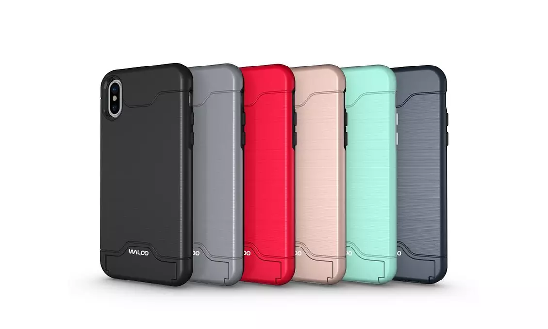 Waloo Brushed Kickstand Case for iPhones 