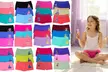 Girl's Pack Of 6 Or 12 Assorted Microfiber Boyshorts Underwear Panties - Second Medium