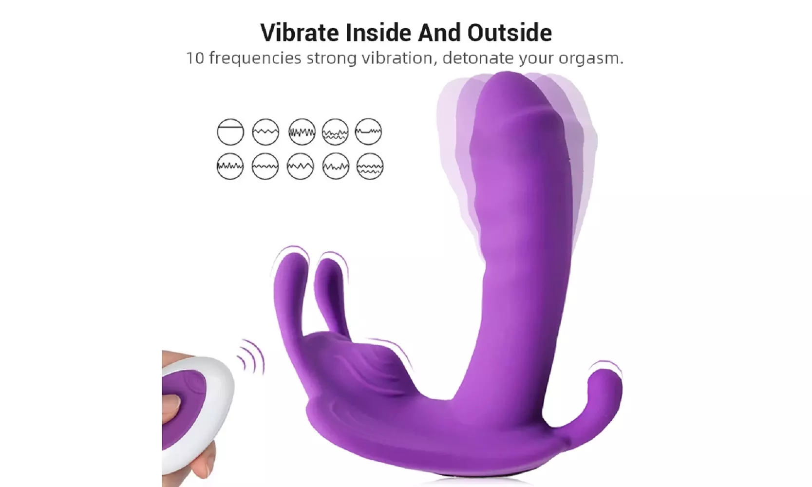 Wireless Remote Control Waterproof Wearable Silicone Butterfly Panty Vibrator