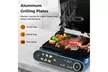 Costway 1200W Electric Panini Grill with Two Non-Stick Plates - Second Medium