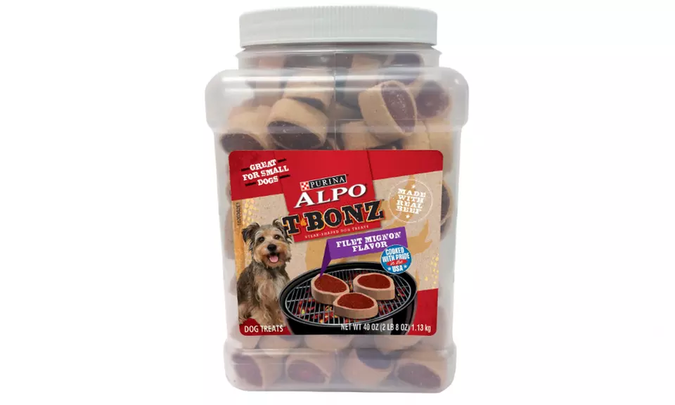  Purina Alpo Tbonz Filet Mignon Flavor Dog Treats - 40 Oz. Canister  - Primary Image