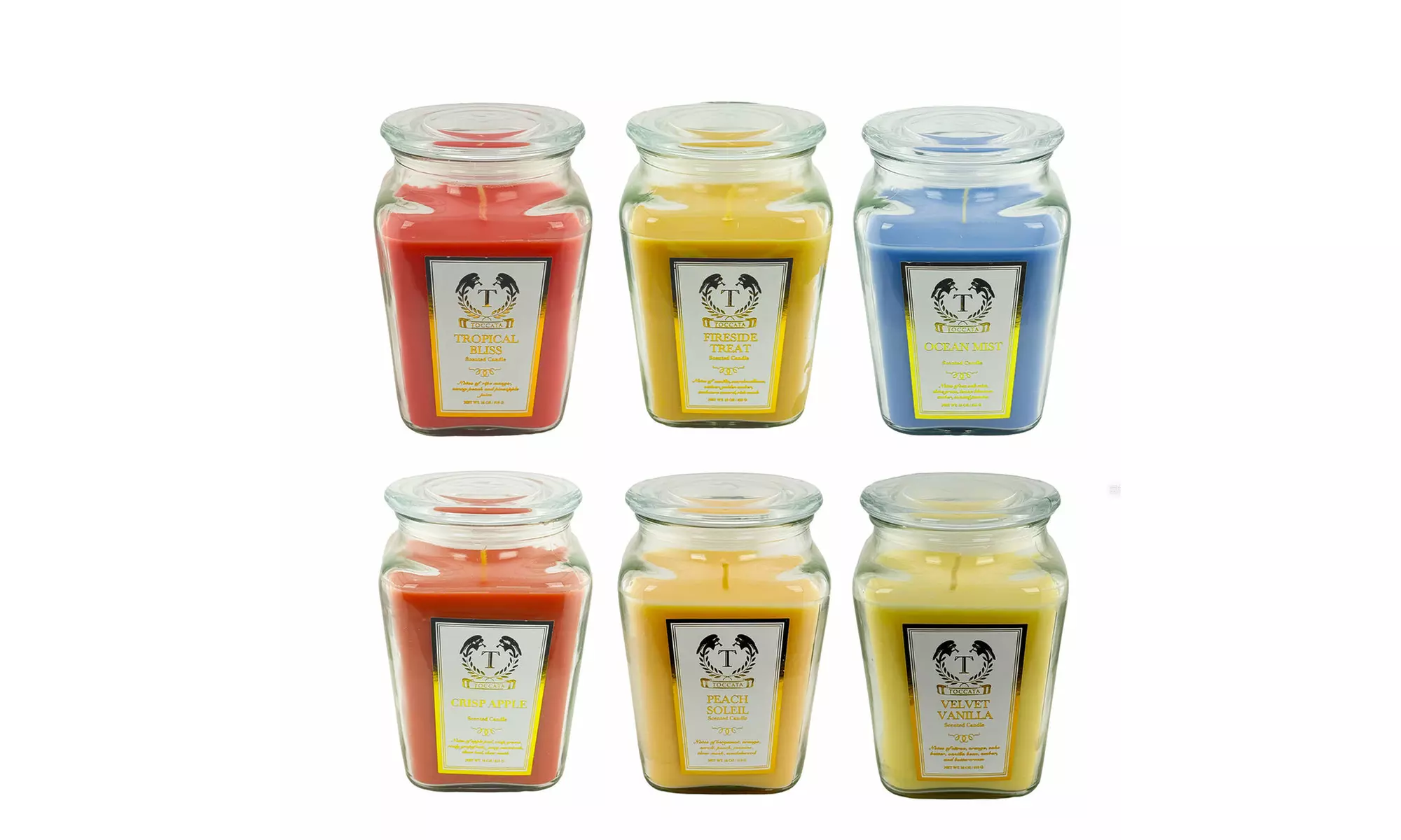 Relaxing Scented Candles, Perfect for Bath, Meditation & Cozy Nights 6-Pack 18oz