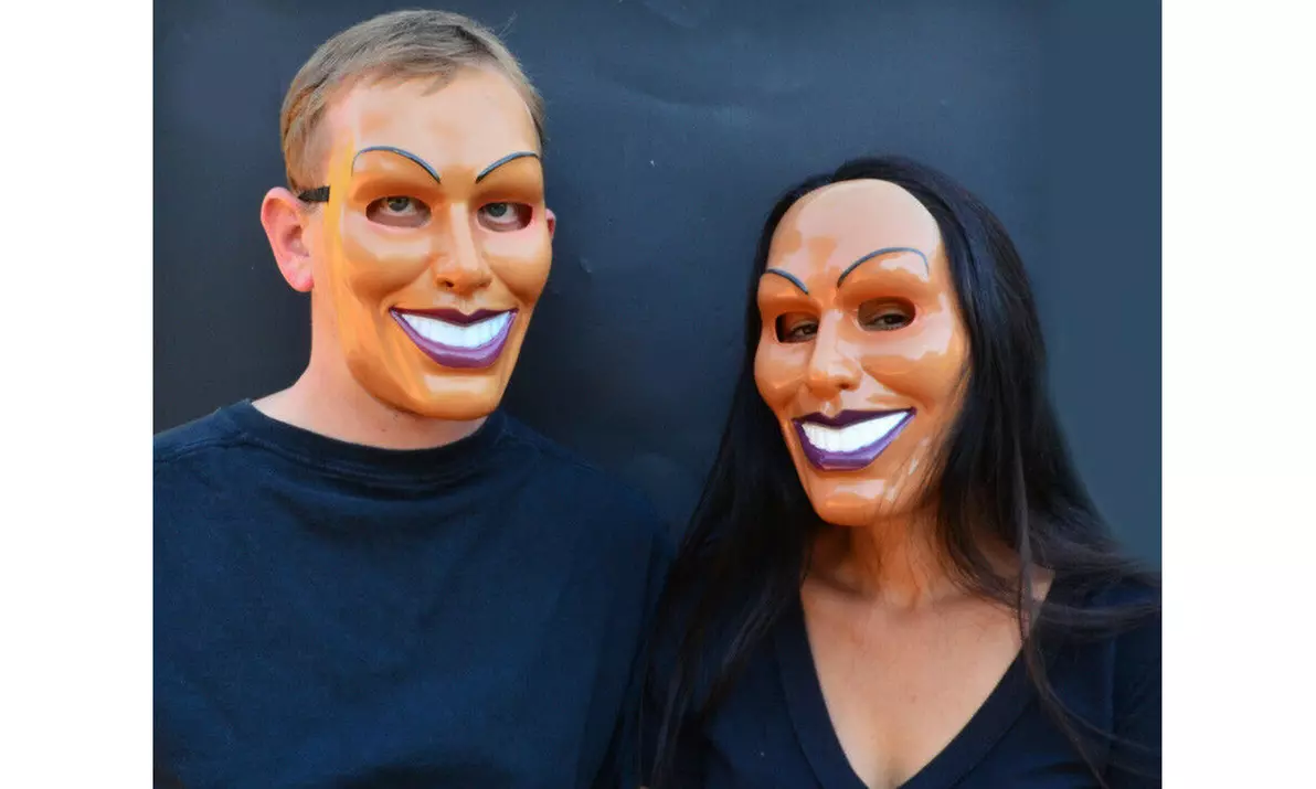 Halloween Anarchy Smiling Face Mask Original Purge Grin Couple (Male & Female) - Primary Image