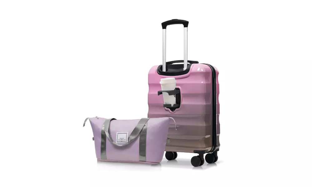Two-Piece Travel Set with 20" Carry-on Luggage and Expandable bag
