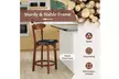 Costway Bar Stool with Curved Backrest & Footrest Counter Height Stools - Second Medium
