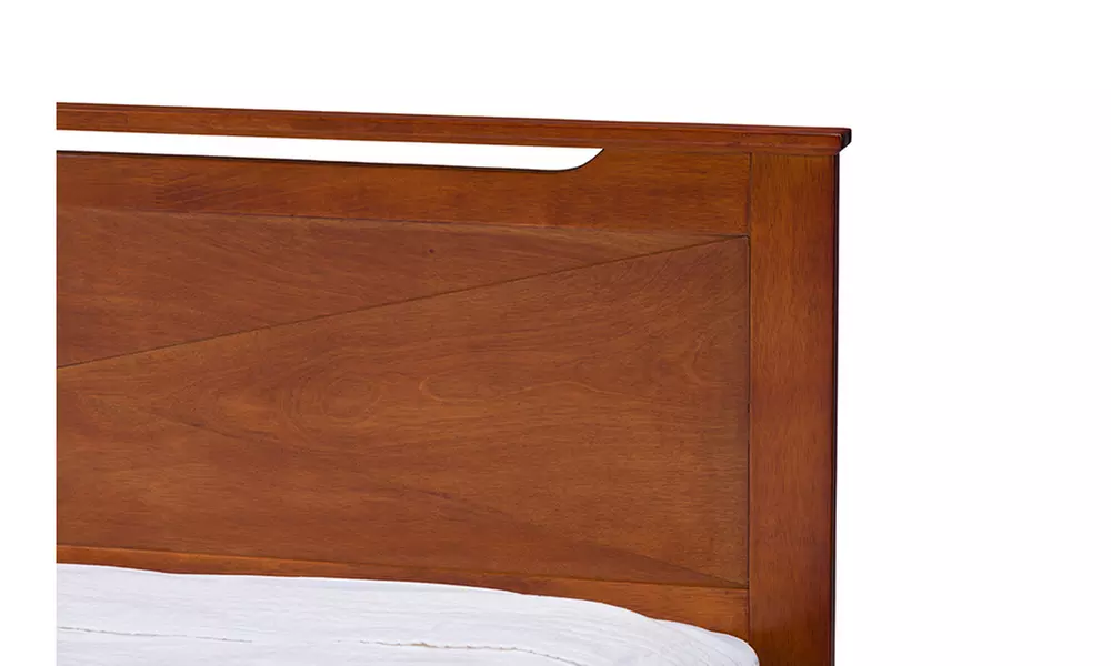 Demitasse Brown Wood Bed - Second Medium