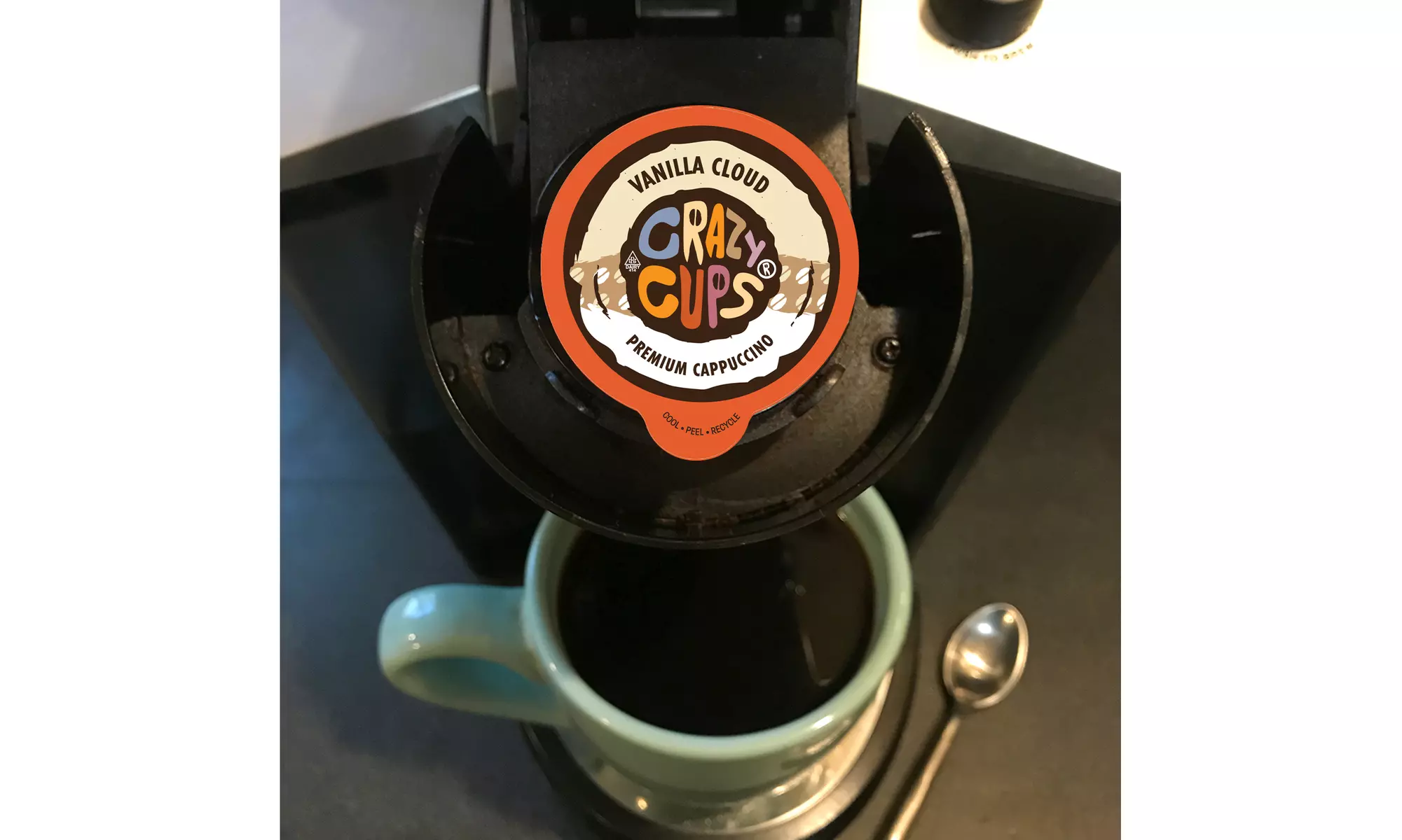 Crazy Cups Hot or Iced Cappuccino K Cups Carmel or Vanilla 22 or 80 ct