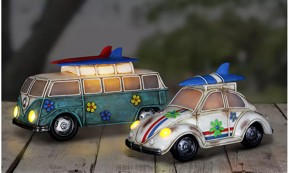 Exhart Solar Retro VW Garden Statue, 7 Inch - Primary Image
