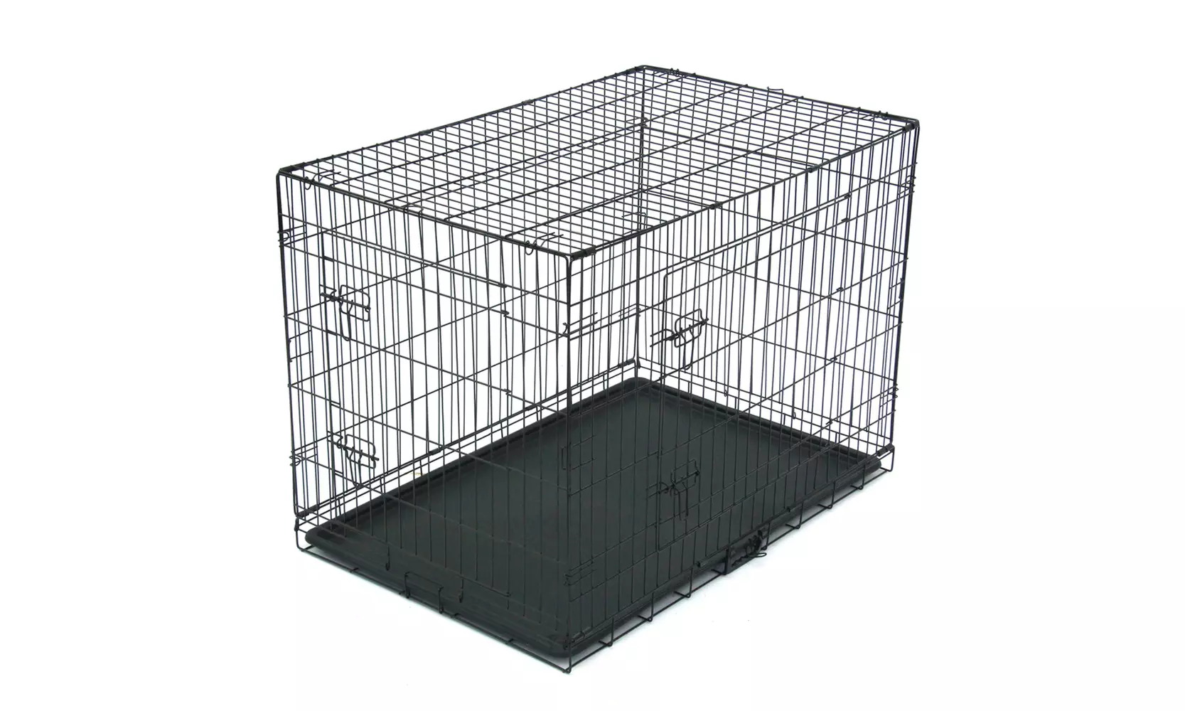24"/30"/36"/42"/48" Pet Kennel Dog Folding Steel Crate Animal Playpen Wire Metal - Primary Image
