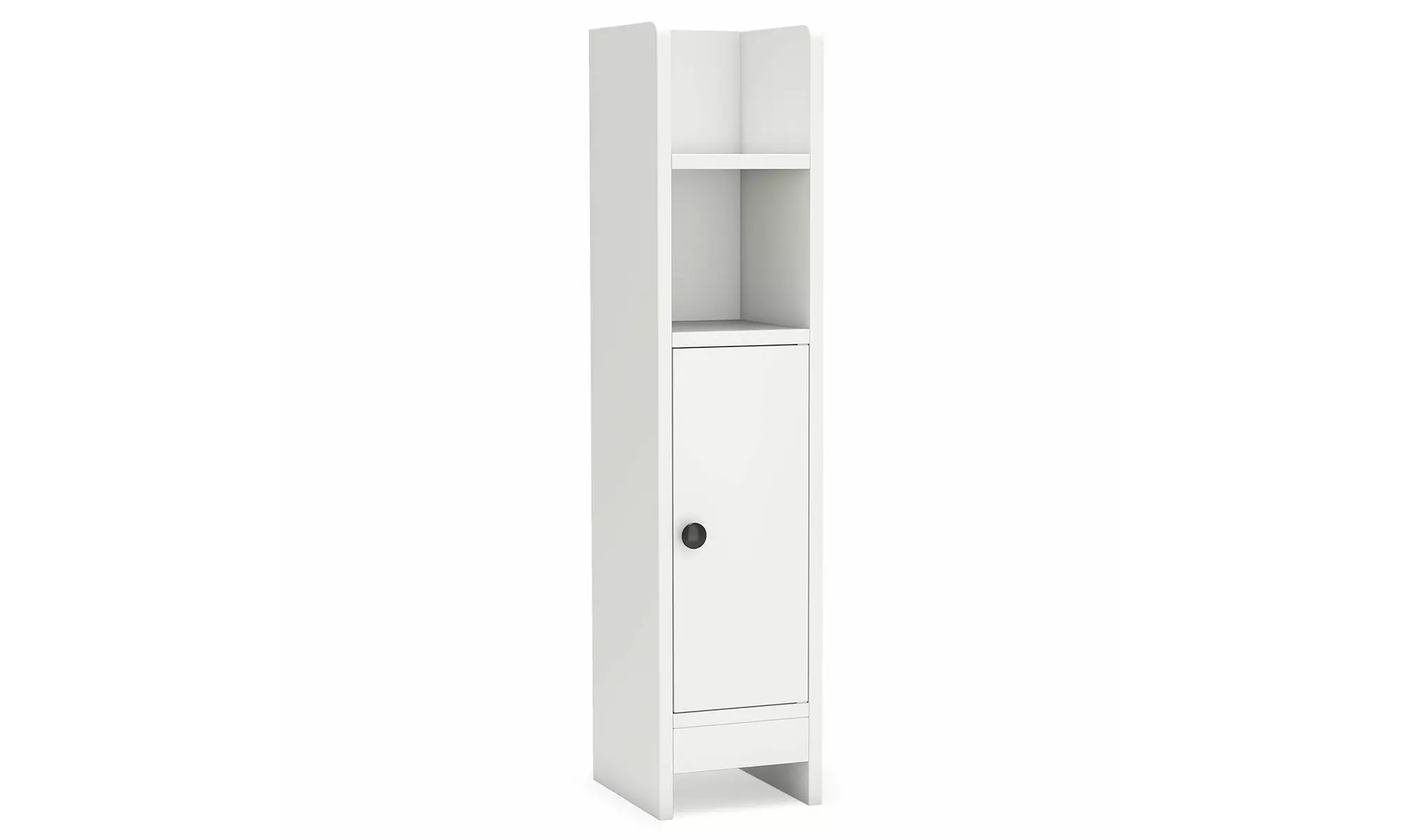 Costway Bathroom Storage Cabinet with Adjustable Shelf 1 Door & 2 Open Shelves
