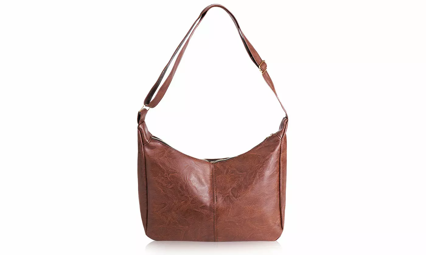 Women PU Leather Tote Slouchy Shoulder Hobo Bags