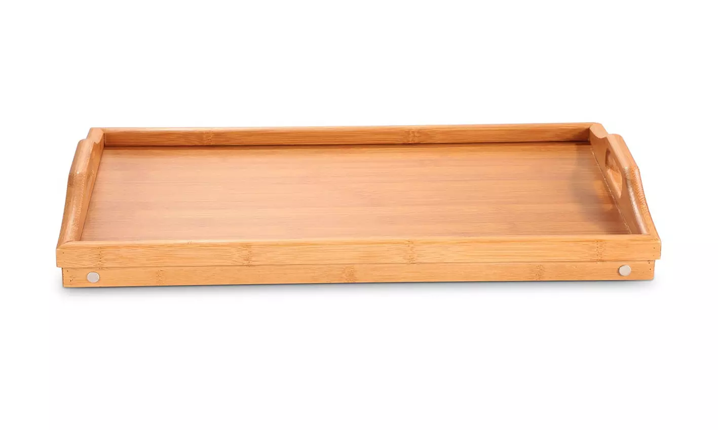 iMounTEK Bamboo Foldable Breakfast Bed Tray Serving Table with Easy-Grip Handles