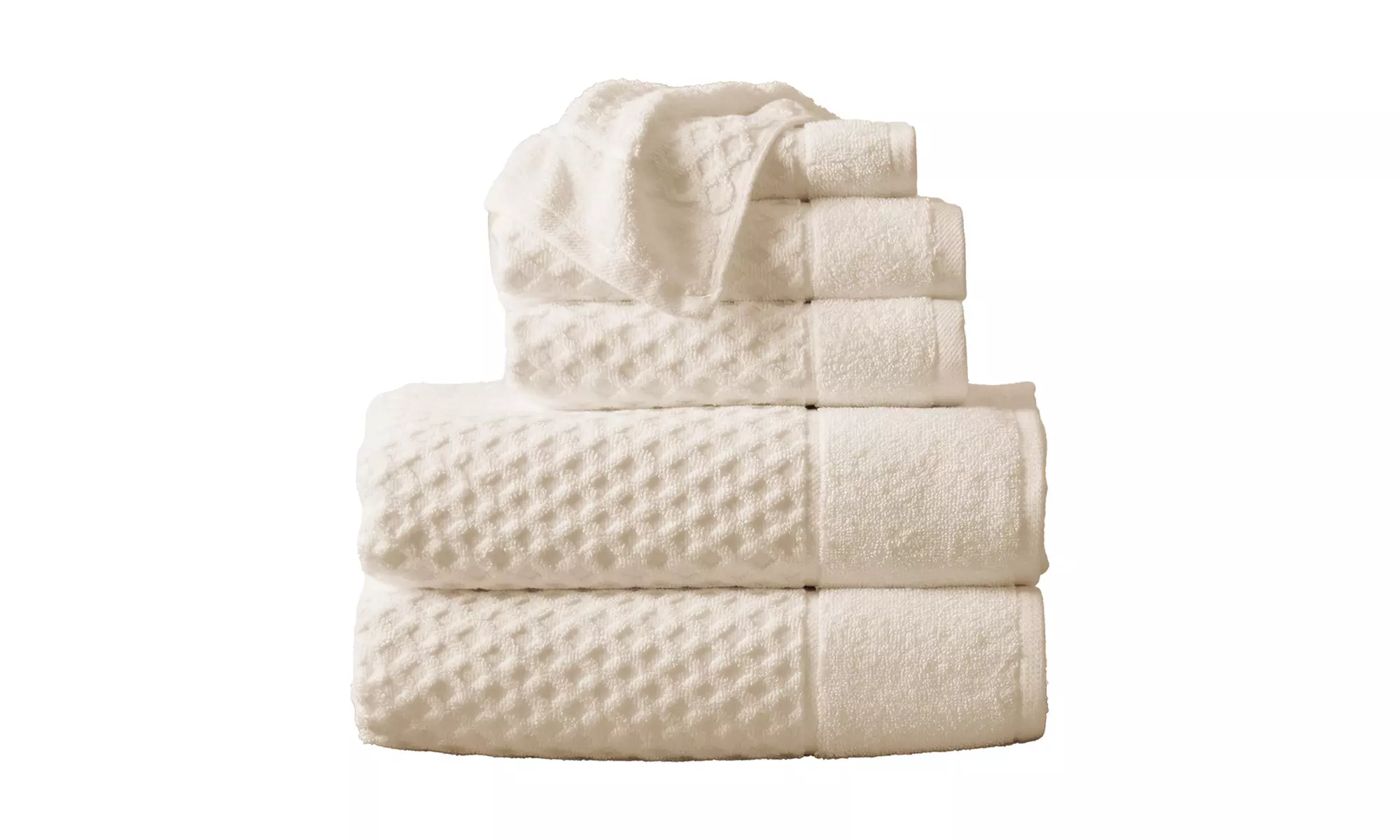 Ultra-Soft 100% Cotton Diamond Waffle Bath Towels