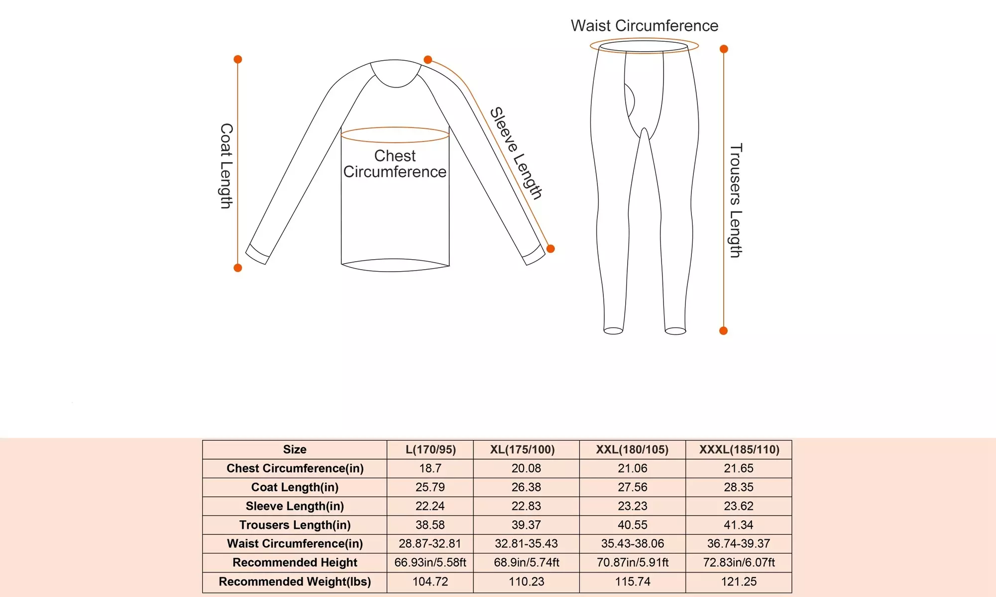 iNova Men's 2-Piece Cotton Thermal Underwear Set Warm Long Johns Shirt and Pants