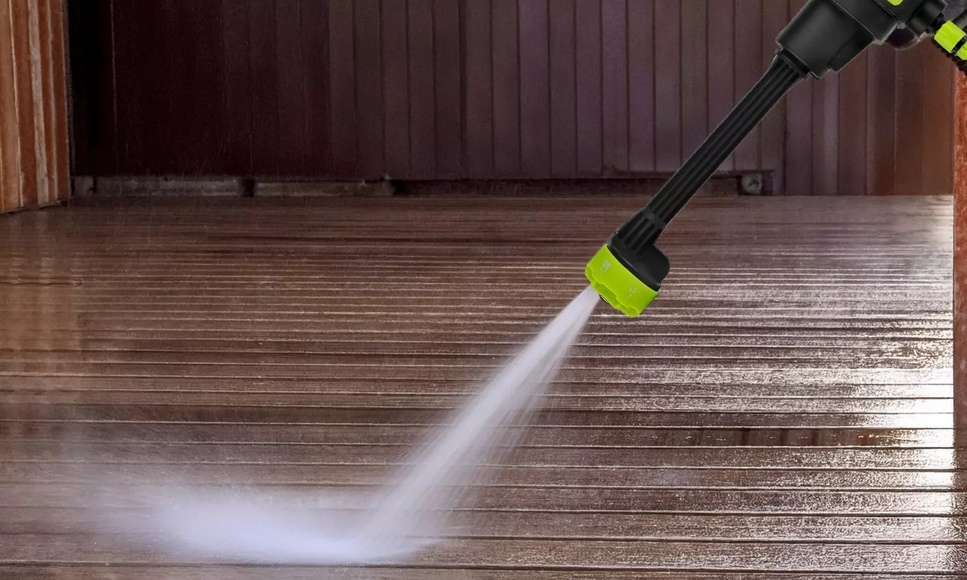 iMounTEK 21V Cordless High-Pressure Power Washer Cleaner with Spray Nozzles