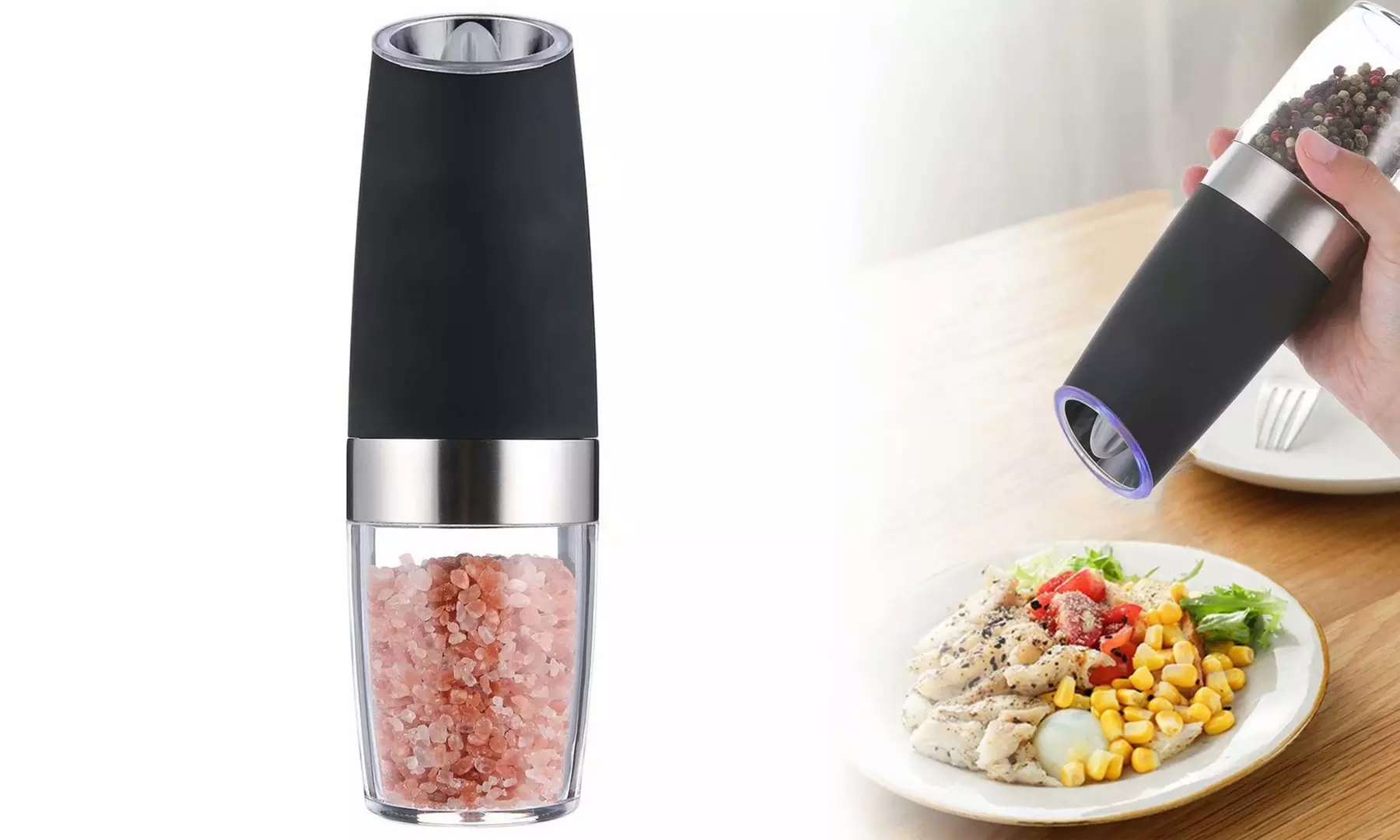 Electric Gravity Salt and Pepper Grinder Automatic Spice Grinder - Primary Image