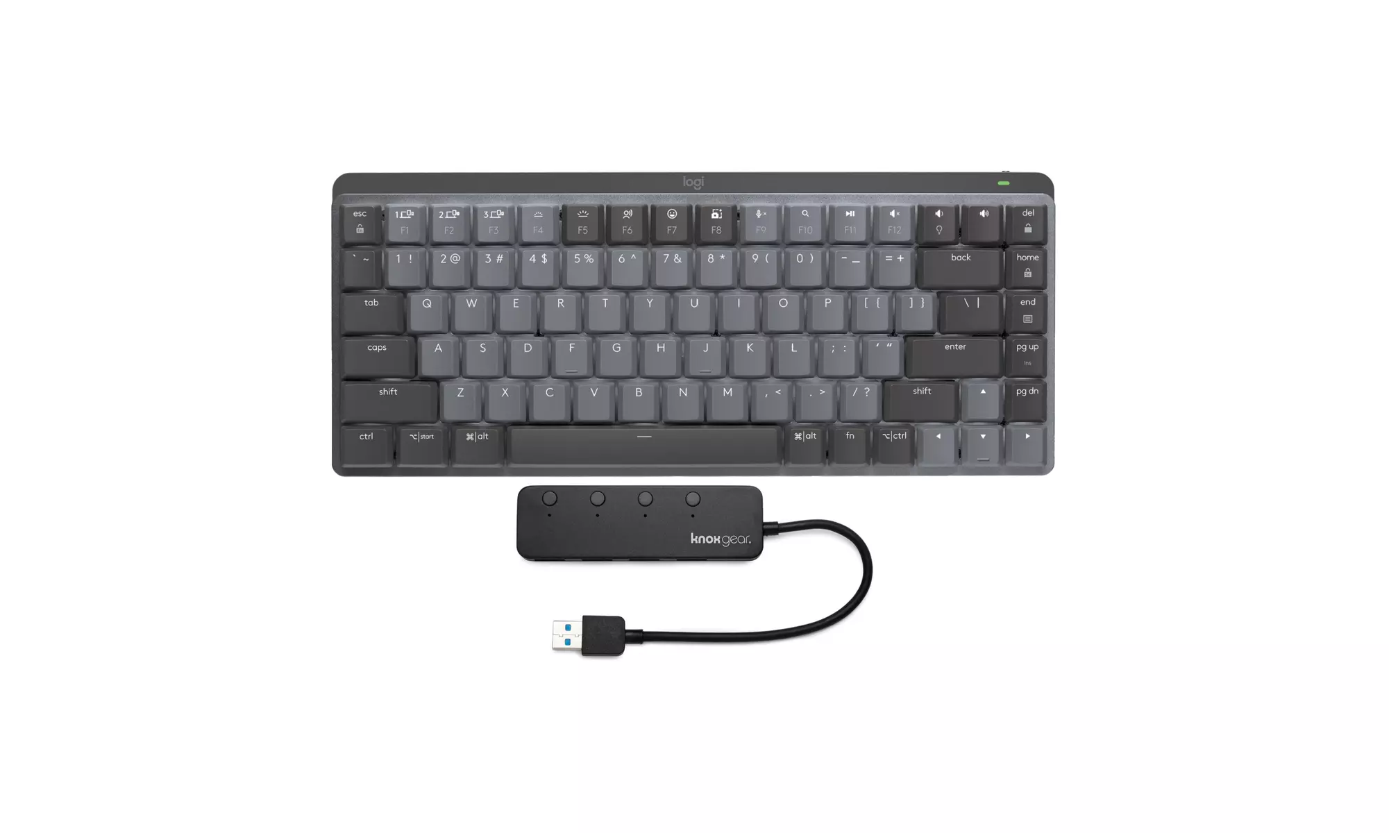Logitech MX Mechanical Mini Clicky Keyboard (Graphite) with 3.0 USB Hub - Primary Image