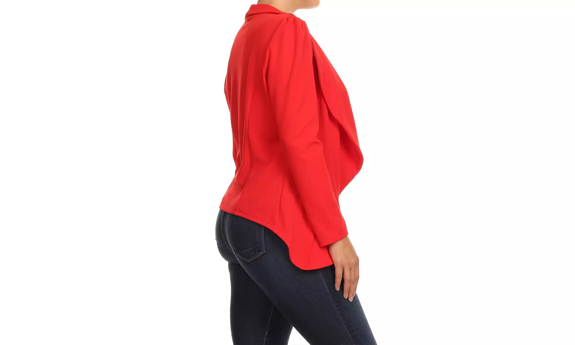 Women's Solid Plus Size Long Sleeves Blazer Jacket