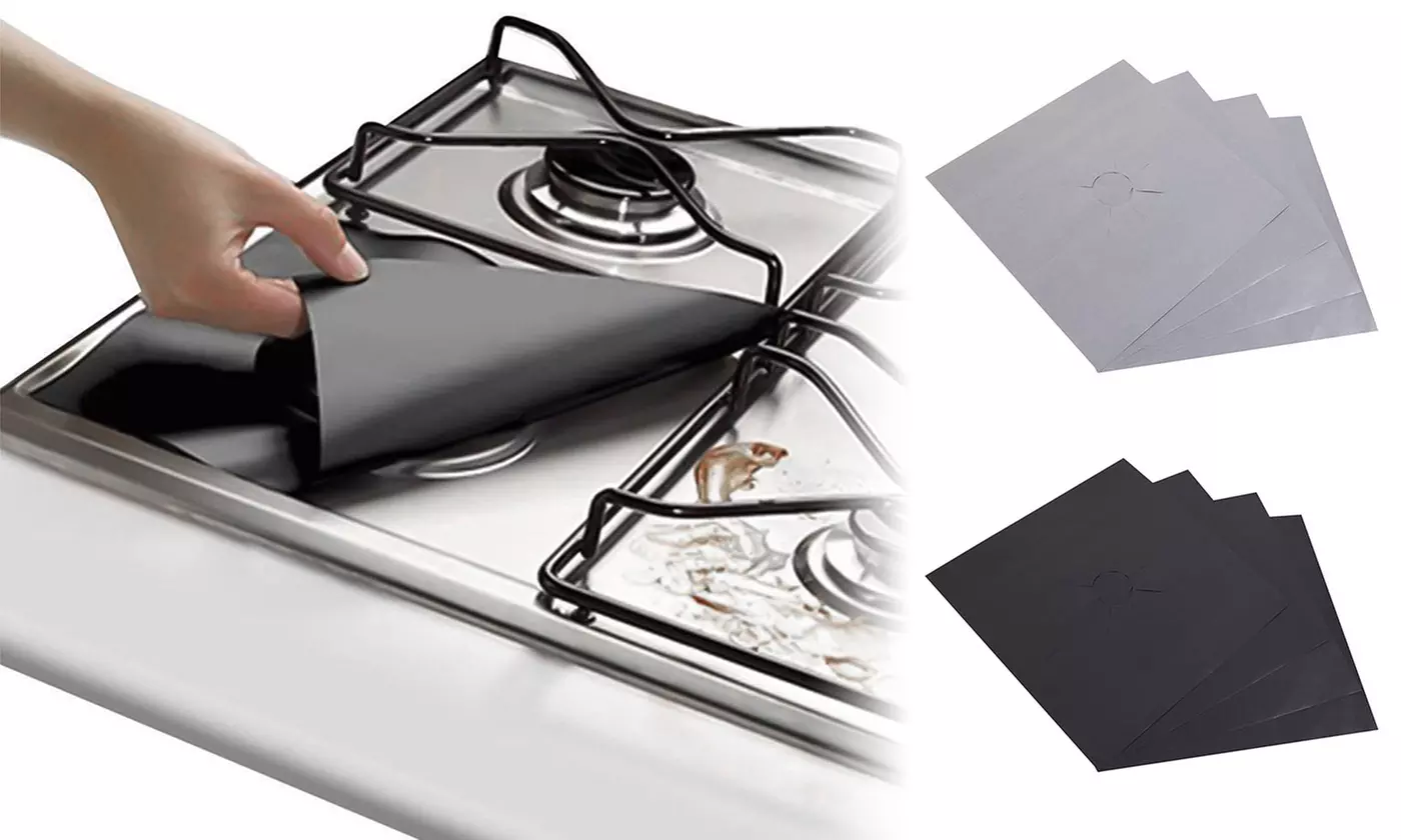 iMounTEK Reusable Non-Stick Stovetop Gas Burner Protector Liner (4- or 8- Pack) - Primary Image