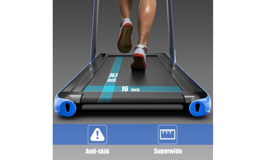 Image 15: Superfit 2.25HP 2 in 1 Folding Treadmill Speaker Home Gym