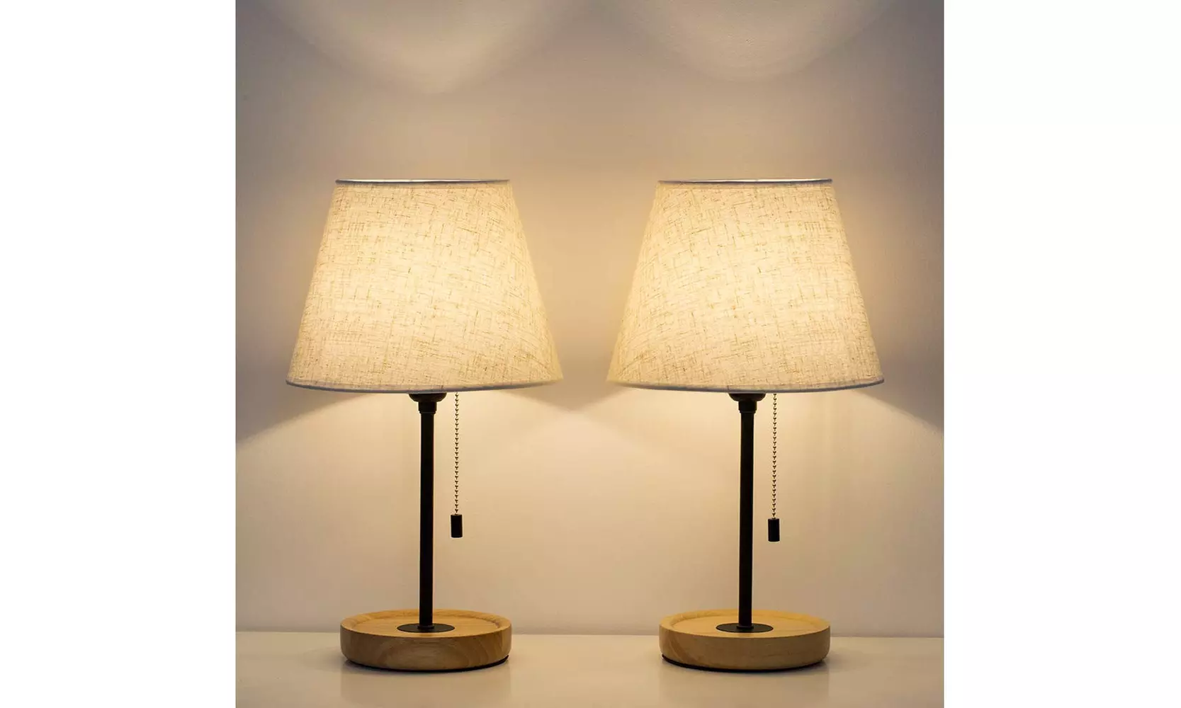 HAITRAL Modern Table Lamp - Bedside Desk Lamp - Primary Image