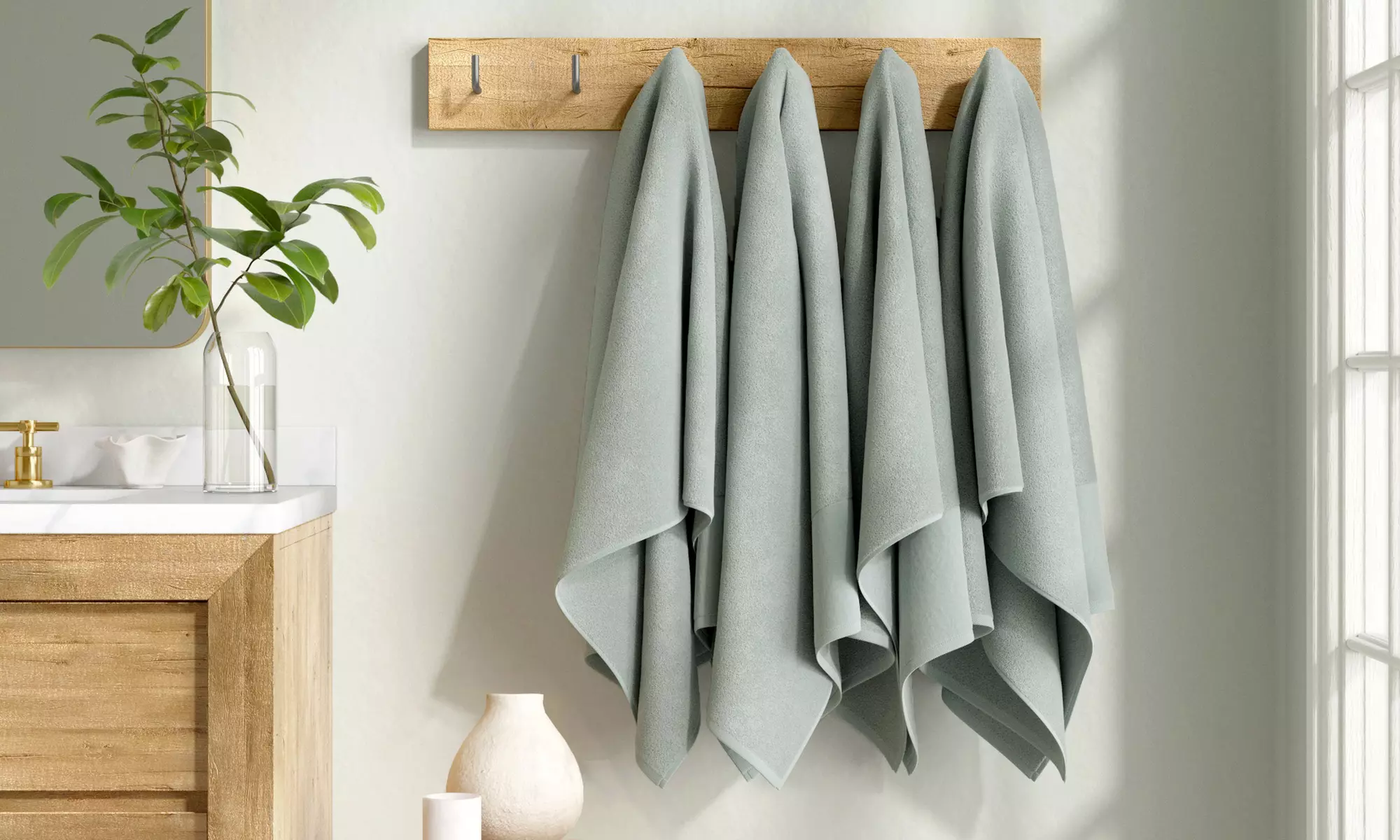Ultra-Soft Cotton Linen-Like Border Towels