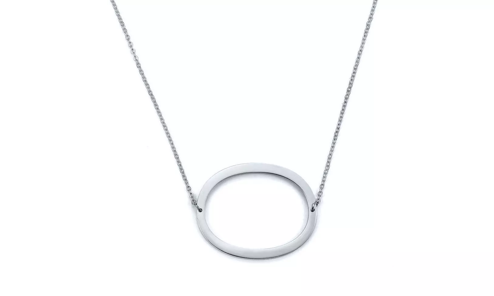 LESIES Big Letter Necklace Stainless Steel Initial Pendant