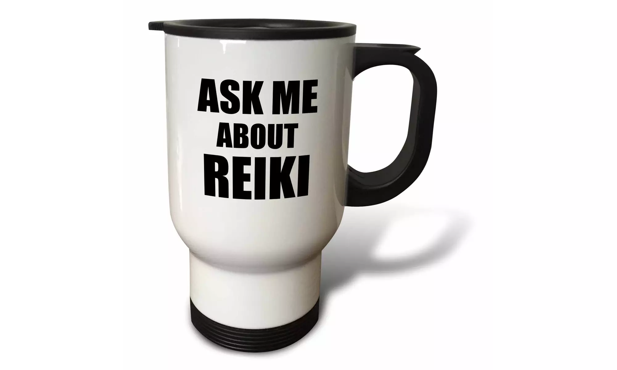  Travel Mug Ask me about Reiki - advertise your Reiki healing work - job advert - Primary Image