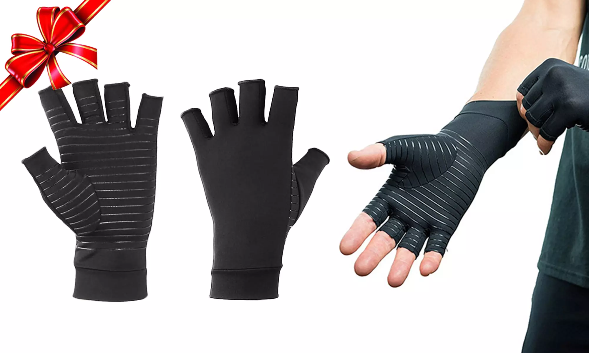 Copper Arthritis Compression Gloves Relieve Hand Pain Swelling and Carpal Tunnel - Primary Image
