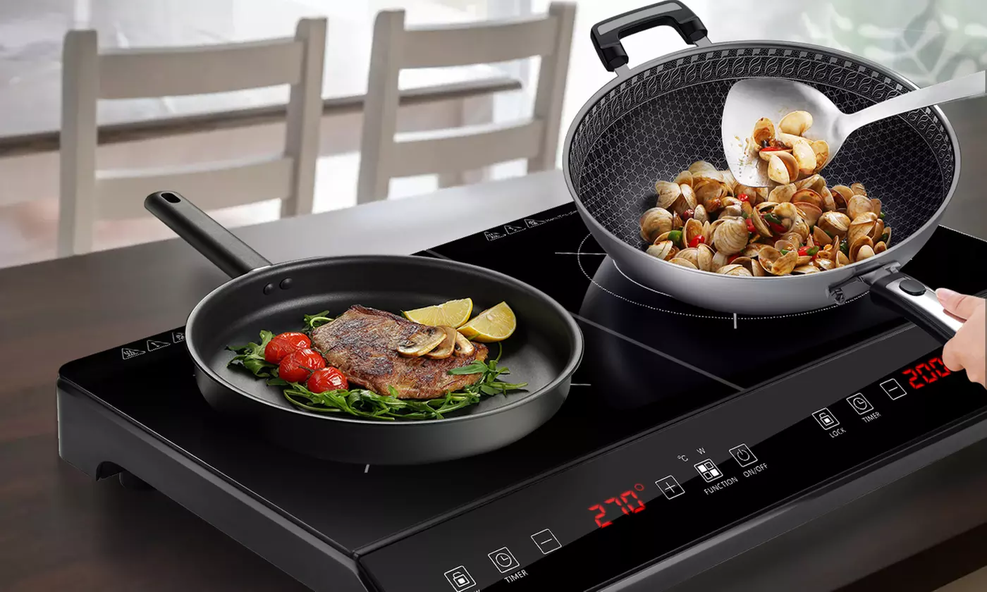 iMounTEK 4000W Dual Induction Cooktop Portable Double Burner with 9 Power Levels