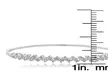 Sparkling Fine Silver Pave Bangle with 2 1/8 cttw Cubic Zirconia - Second Medium