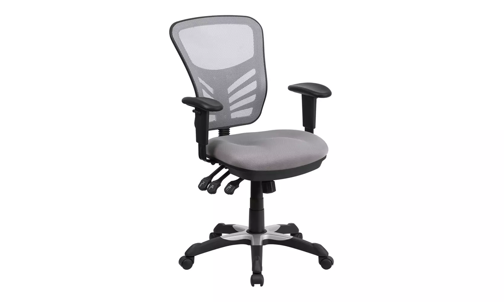 Offex OFX-315030-FF Mid-back Mesh Chair with Triple Paddle Control, Gray - Primary Image