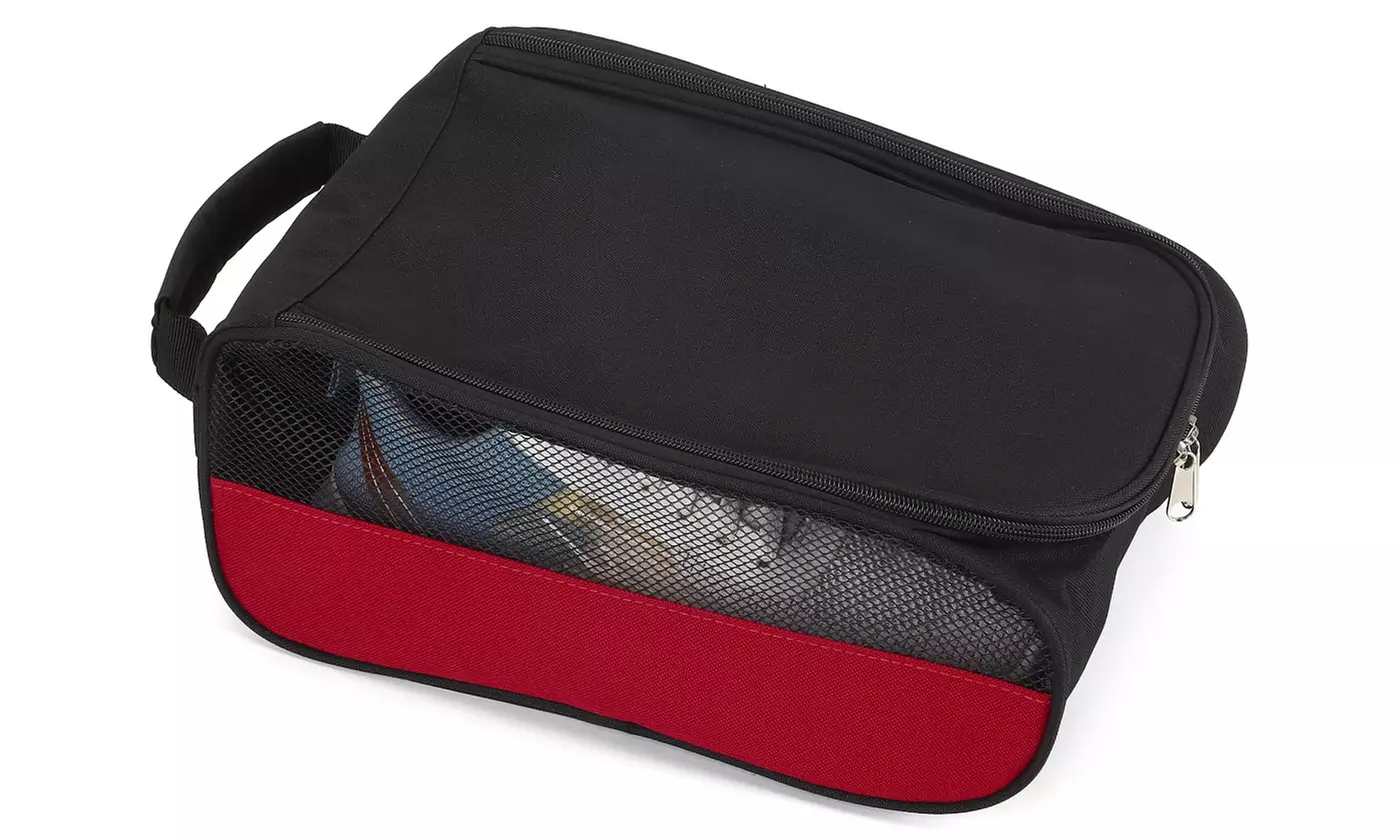 Golf Shoe Bag Oxford Travel Zippered Sport Shoe Carrier Bags