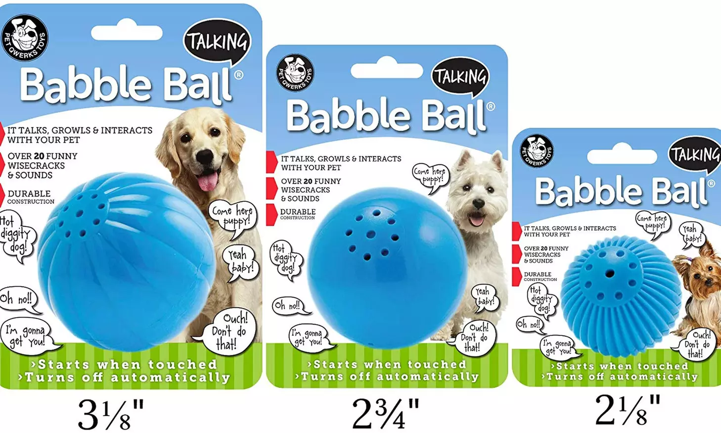 Pet Qwerks Talking Babble Ball Interactive Dog Toy - Primary Image
